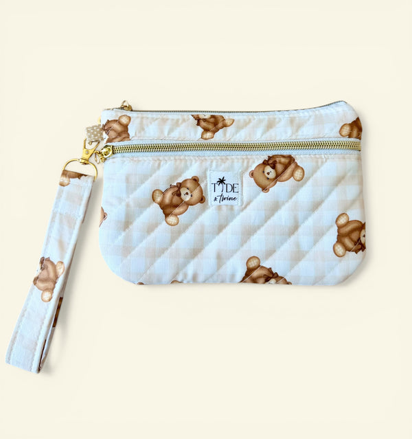 Quilted Teddy Bears On-The-Go Wristlet