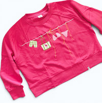 Coastal 🦩 Clothesline Sweatshirt on Watermelon