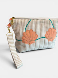 Create Your Own - Clam Shell Bikini Bag on Natural & White