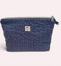 Coastal Clothesline Bikini Bag on Blue dots