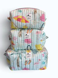 Beach Club in Bright Makeup Bag