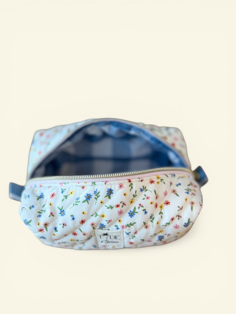 Quilted Wildflowers Makeup Bag