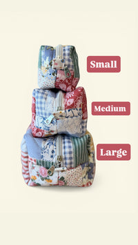 Quilted Coastal Country Makeup Bag