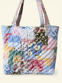 Large Quilted Tote in Coastal Country