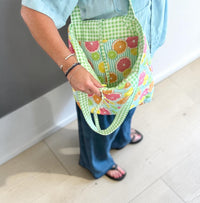 Large Quilted Tote in Juicy Fruits