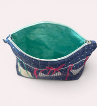 Coastal Clothesline Bikini Bag on Blue dots