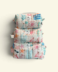 Beach Club in Beige Makeup Bags