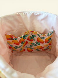Large Quilted Tote in Oranges