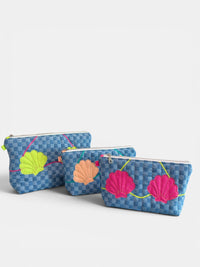 Create Your Own - Clam Shell Bikini Bag on Checkerboard Denim