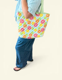 Large Quilted Tote in Juicy Fruits