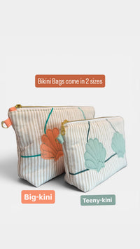 Create Your Own - Clam Shell Bikini Bag on Checkerboard Denim
