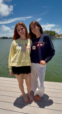 All American Summer Sweatshirt on Buttercream Yellow