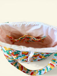 Large Quilted Tote in Oranges