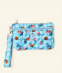 Quilted Peaches On-The-Go Wristlet