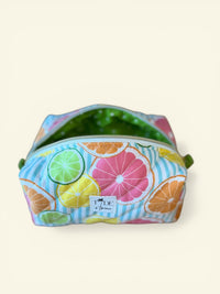 Quilted Juicy Fruits Makeup Bag
