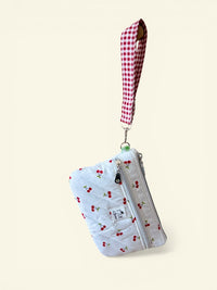 Quilted Cherries On-The-Go Wristlet