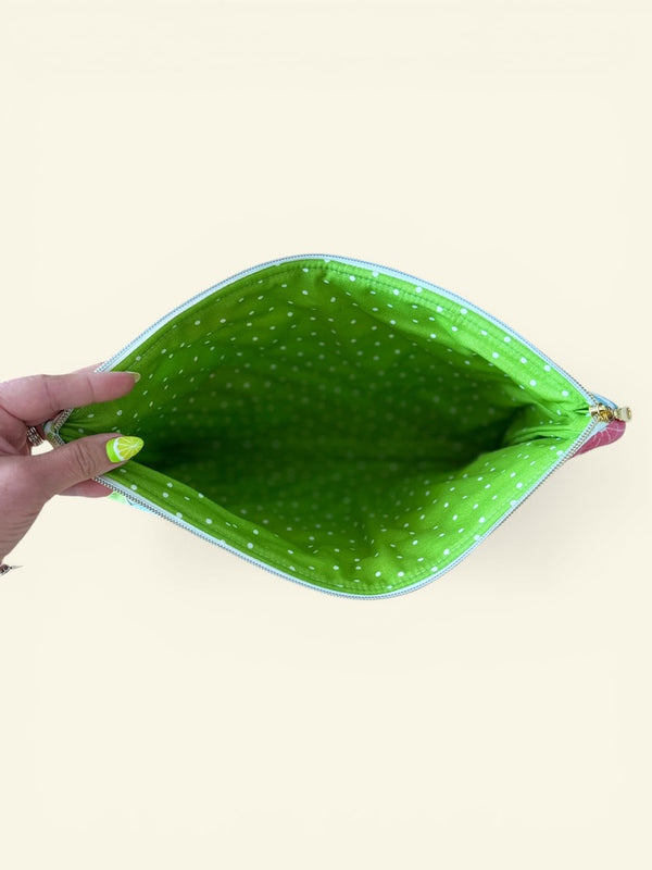 Quilted Juicy Fruits Laptop Sleeve w/ Carrying Strap