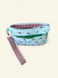 Quilted Cherries On-The-Go Wristlet