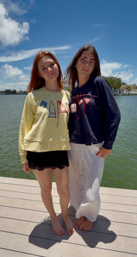 All American Summer Sweatshirt on Buttercream Yellow