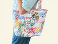 Large Quilted Tote in Coastal Country