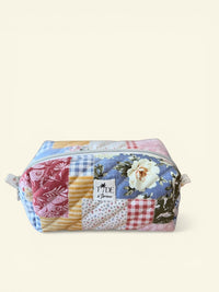 Quilted Coastal Country Makeup Bag