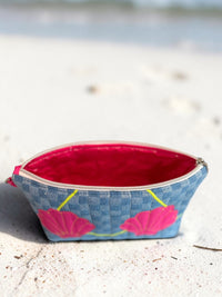 Create Your Own - Clam Shell Bikini Bag on Checkerboard Denim