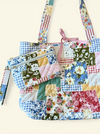 Large Quilted Tote in Coastal Country