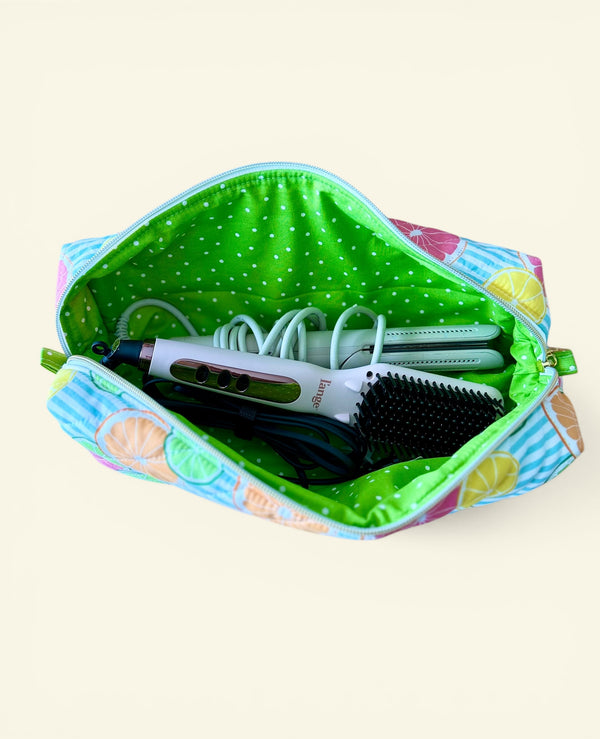 Quilted Juicy Fruits Hair Tools Bag