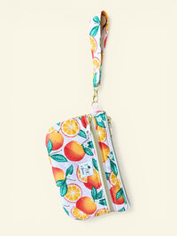 Quilted Oranges On-The-Go Wristlet