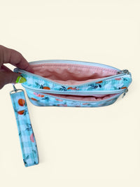 Quilted Peaches On-The-Go Wristlet