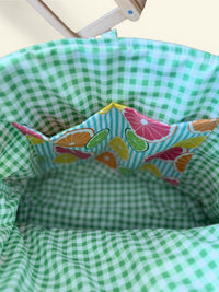 Large Quilted Tote in Juicy Fruits