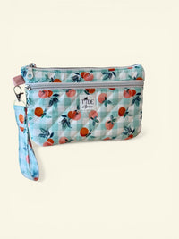 Quilted Peaches On-The-Go Wristlet