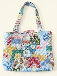 Large Quilted Tote in Coastal Country