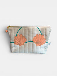 Create Your Own - Clam Shell Bikini Bag on Natural & White