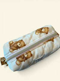 Quilted Teddy Bears Makeup Bag