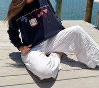 All American Summer Sweatshirt on Navy