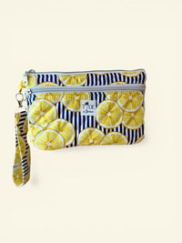Quilted Lemons On-The-Go Wristlet
